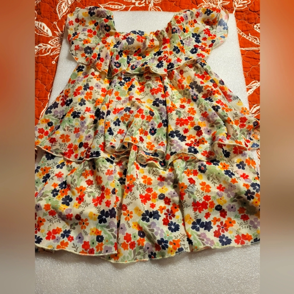 Peek Floral Tiered Girls Toddler Dress
